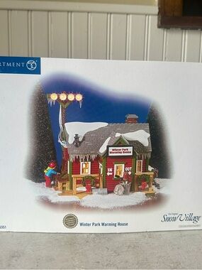 Dept 56 Snow Village Winter Park Warming House #55351 LE #183 of 5600
